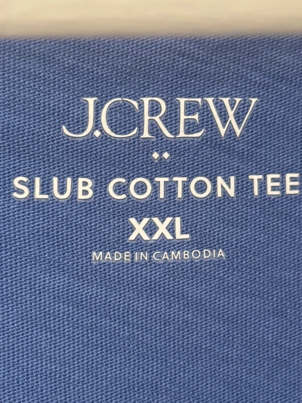 J. Crew NWT Short-sleeve vintage cotton V-neck tee XXL Blue